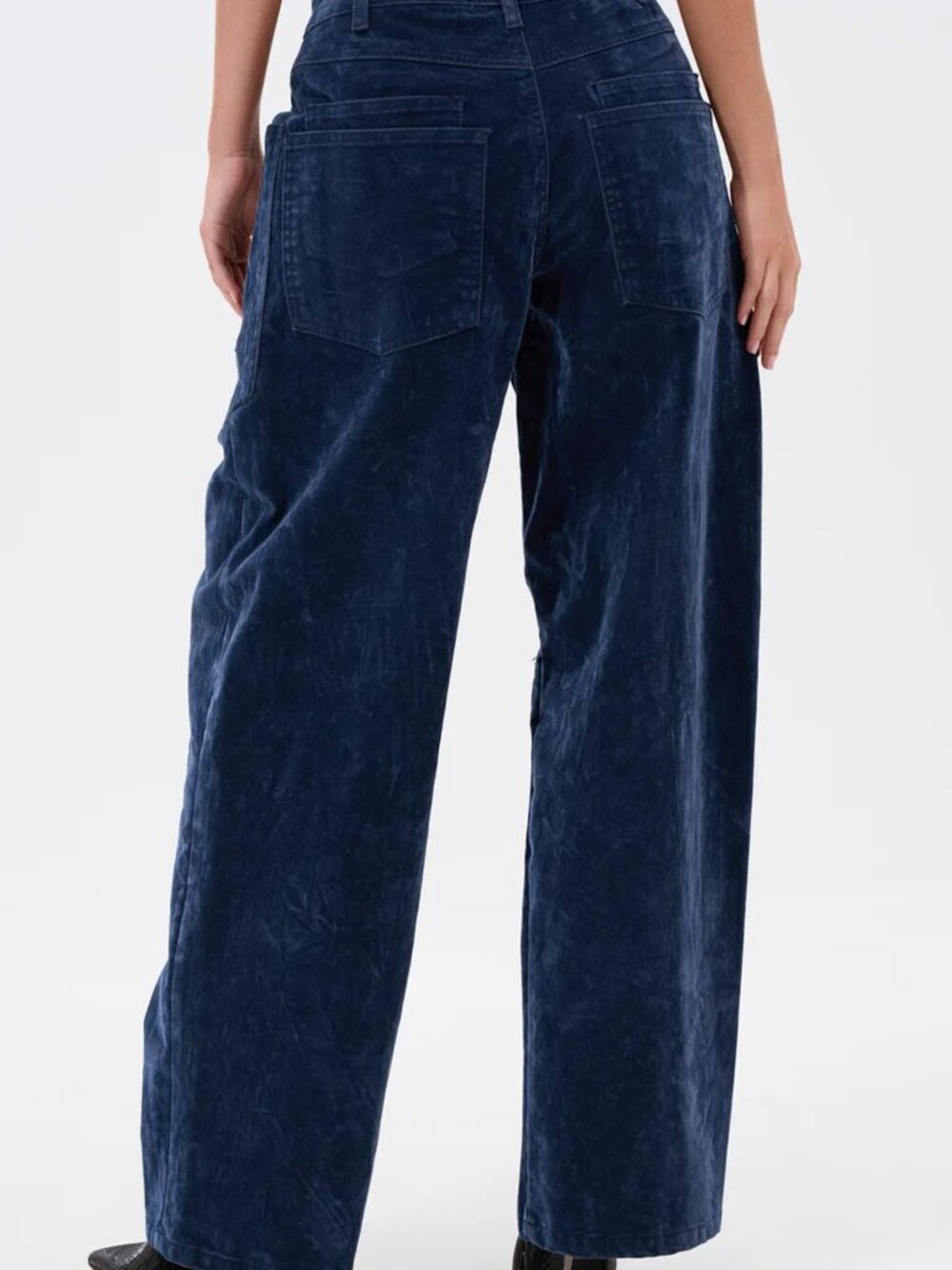 *Velvet Effect TRENCH and TROUSER SET in Blue - XL - Picture 5 of 5